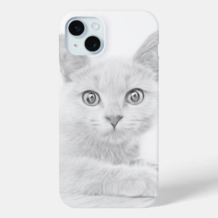 Coque iPhone 15 Mini Photographie de portrait de chaton SUPER MIGNON