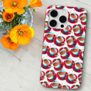 Coque iPhone 15 Pro Max Photographie de tasse et soucoupe à expresso color