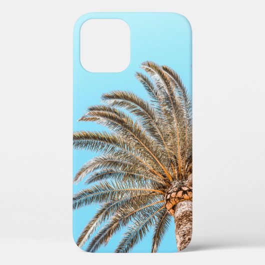 Coques Case-Mate iPhone Photographie en angle bas d'un palmier vert sous u (Verso)