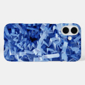 Coques Case-Mate iPhone Photographie en papier broyé recouvert de bleu (Verso (horizontal))