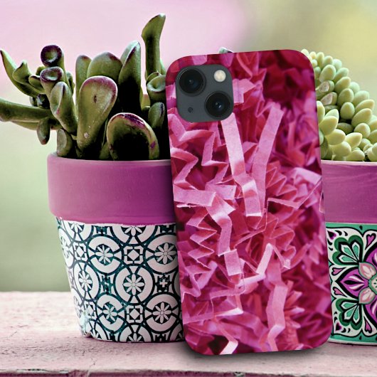 Coques Case-Mate iPhone Photographie en papier broyé rose Abstraite