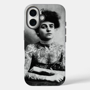Coques iPhone 16 Photographie vintage d'une femme tatouée
