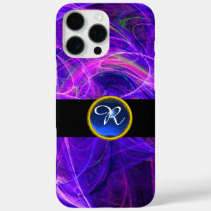 iPhone 16 Pro Max Case PHOTON CRAZY PURPLE BLUE GEM MONOGRAM Abstrait