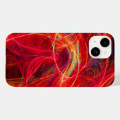 Coques Case-Mate iPhone PHOTON CRAZY Rose Rouge Jaune Vagues fractales (Verso (horizontal))