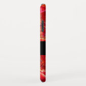 Coques Case-Mate iPhone PHOTON FROID JAUNE ROUGE RUBY GEM MONOGRAM Abstrai (Dos/Droite)