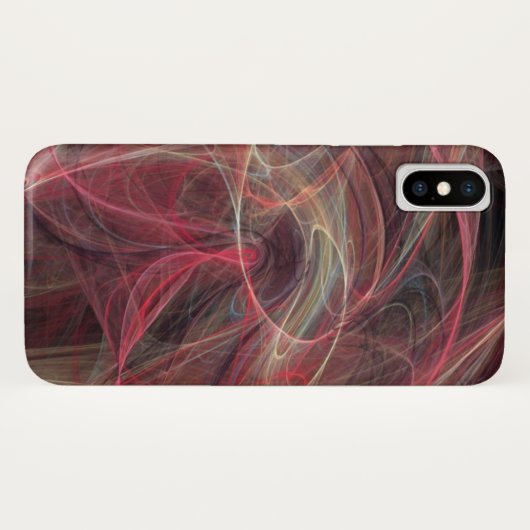 Coques Case-Mate iPhone PHOTON FROID rose gris fractal Vagues (Dos (Horizontal))
