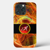 COQUES Case-Mate iPhone PHOTON FROID ROUGE RUBY GEM STONE MONOGRAM (Verso)