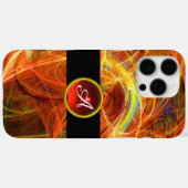 COQUES Case-Mate iPhone PHOTON FROID ROUGE RUBY GEM STONE MONOGRAM (Verso (horizontal))