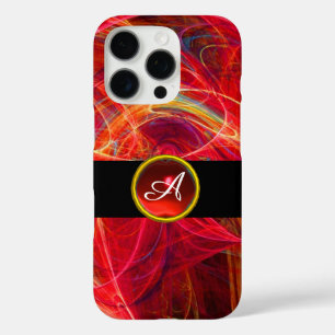 COQUES iPhone 16 PRO PHOTON FROID ROUGE RUBY GEM STONE MONOGRAM