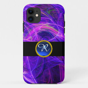 COQUES POUR iPhone PHOTON FROID SAPPHIRE BLEU GEM STONE MONOGRAMME