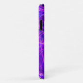 Coques Case-Mate iPhone PHOTON FROID Violet Bleu Frottis fractales (Dos/Droite)