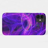 Coques Case-Mate iPhone PHOTON FROID Violet Bleu Frottis fractales (Dos (Horizontal))