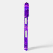Coques Case-Mate iPhone PHOTON FROID Violet Bleu Frottis fractales (Verso / Droite)