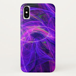 Coque Case-Mate Pour iPhone PHOTON FROID Violet Bleu Vagues Fractées