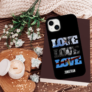 Coque Pour iPhone 14 Plus Photos d'avion dans un cadre LOVE, Aviation person