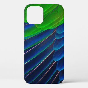 Case-Mate iPhone Case Photos de fond en plumes vertes et bleues