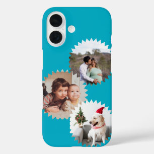 Coques iPhone 16 Photos personnalisées trois étoiles personnalisabl
