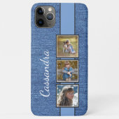 Coques Case-Mate iPhone Photos Sur Motif Rustique Mode Bleu Denim (Dos)