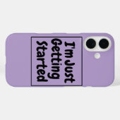 Coques Case-Mate iPhone Phrase « Je ne fais que commencer » lettrage noir (Verso (horizontal))