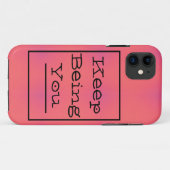 Coques Case-Mate iPhone Phrase "Keep Being You", rose printanière et viole (Dos (Horizontal))