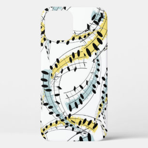 Case-Mate iPhone Case Phrases musicales : Arrière - plan blanc gai.