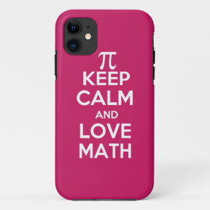 Coques Pour iPhone Pi gardent le calme et les maths d'amour