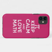 Coques Case-Mate iPhone Pi gardent le calme et les maths d'amour (Dos (Horizontal))