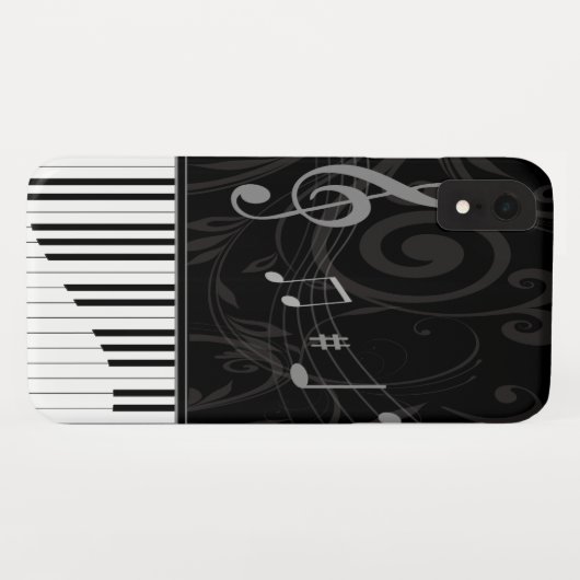 Coques Case-Mate iPhone Piano lunatique et notes musicales (Dos (Horizontal))