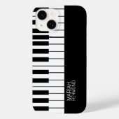 Coques Case-Mate iPhone Piano - Surface noire entièrement supérieure avec  (Verso)