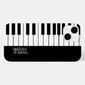 Coques Case-Mate iPhone Piano - Surface noire entièrement supérieure avec  (Verso (horizontal))