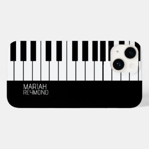 Coque Pour iPhone 14 Piano - Surface noire entièrement supérieure avec 