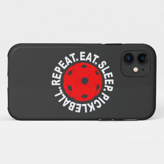 Coques Case-Mate iPhone Pickleball de sommeil répété comme Pickleball Vint (Dos (Horizontal))