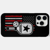 Coques Case-Mate iPhone Pickleball Player - American Flag Pickleball - Pic (Verso (horizontal))
