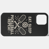 Coques Case-Mate iPhone Pickleball Routine : Manger Pickleball Sleep Répét (Verso (horizontal))