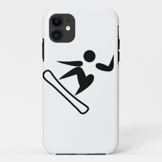 Coques Case-Mate iPhone Pictogramme de snowboard (Dos)