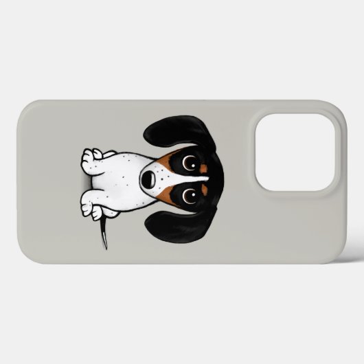 Coques Case-Mate iPhone Piebald Dachshund | Chien chiot mignon (Verso (horizontal))
