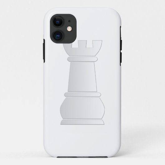 Coques Case-Mate iPhone Pièce d'échecs blanche de roche (Dos)