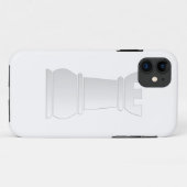 Coques Case-Mate iPhone Pièce d'échecs blanche de roche (Dos (Horizontal))