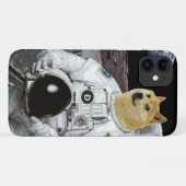 Coques Case-Mate iPhone Pièce Dogecoin doge à l'astronaute lune (Dos (Horizontal))
