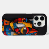 Coques Case-Mate iPhone Pièce maîtresse de Feline Abstraite - Art de chat (Verso (horizontal))