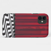 Coques Case-Mate iPhone Pièce noire de rouge de loge (Dos (Horizontal))