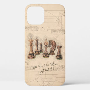 Case-Mate iPhone Case Pièces d'échecs Croquis Vintage Art. Joueur Cadeau