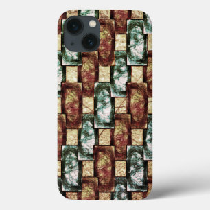 Case-Mate iPhone Case Pièces rectangulaires marron et sculptées