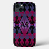 Coques Case-Mate iPhone Pièces spatiales noires et Monogramme à flèches (Verso)