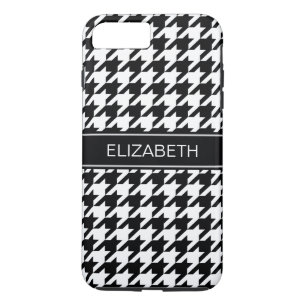 Coque iPhone 8 Plus/7 Plus Pied-de-chaussée noir n° 2 Monogramme de nom noi