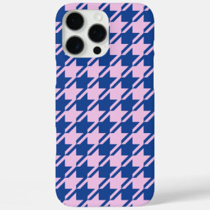 Coques iPhone 16 Pro Max Pied de fond rose+Motif bleu
