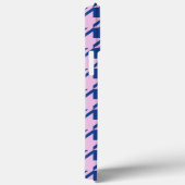 Coques Case-Mate iPhone Pied de fond rose+Motif bleu (Verso / Droite)