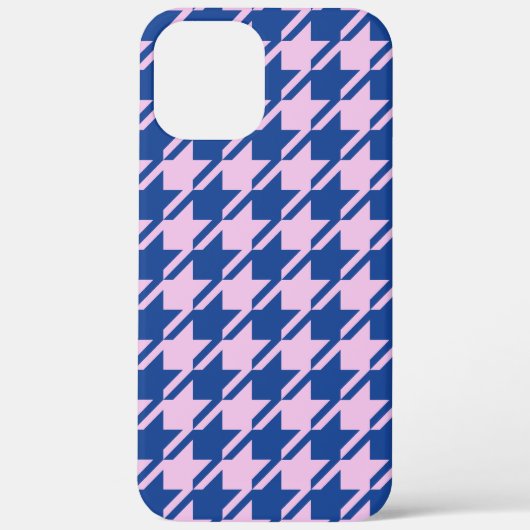 Coques Case-Mate iPhone Pied de fond rose+Motif bleu (Verso)