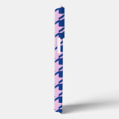 Coques Case-Mate iPhone Pied de fond rose+Motif bleu (Verso / Droite)
