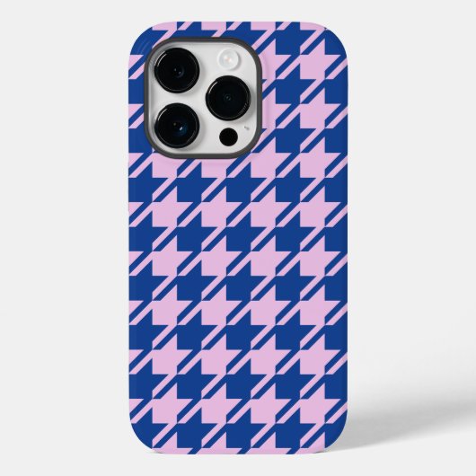 Coques Case-Mate iPhone Pied de fond rose+Motif bleu (Verso)